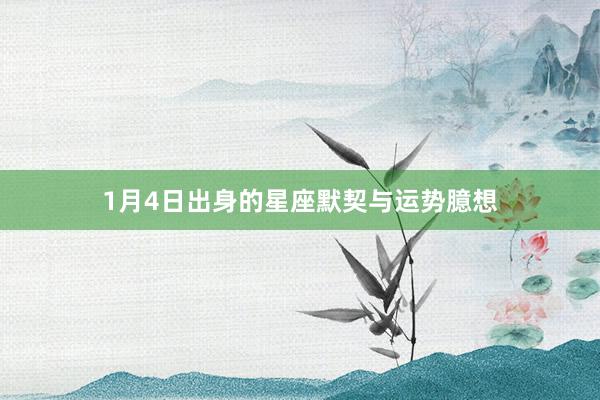 1月4日出身的星座默契与运势臆想